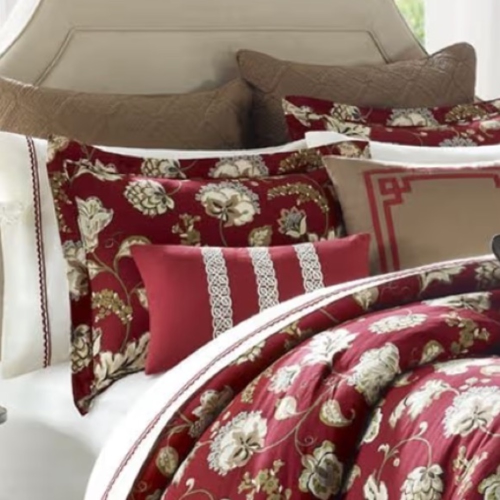 Harbor House Woodland Red Taupe Jacobean Pillow Shams